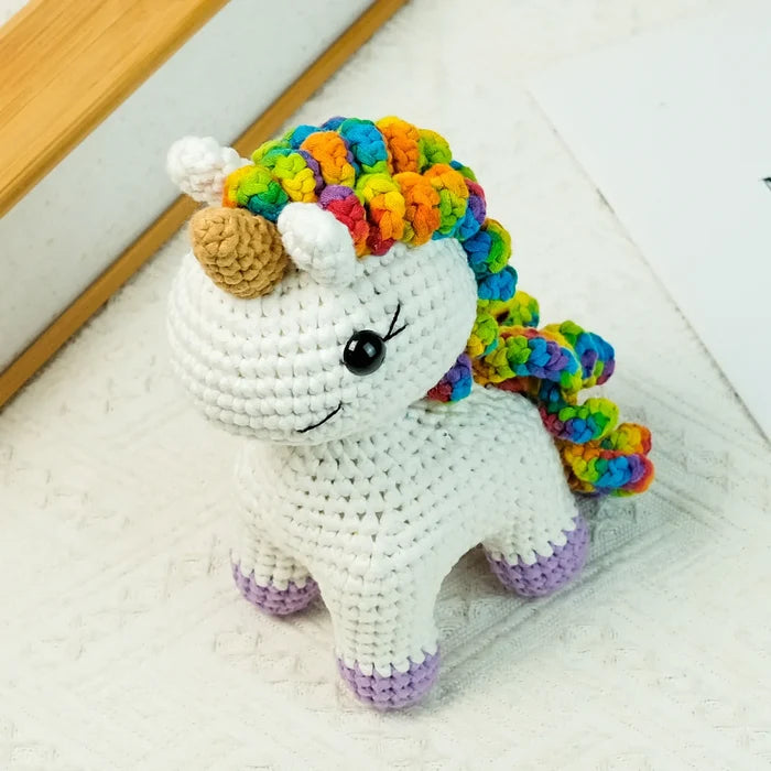 Kawaii Unicorn Crochet Kit for Beginners – Complete Amigurumi Starter Set | Everything Included | Cute Craft Gift