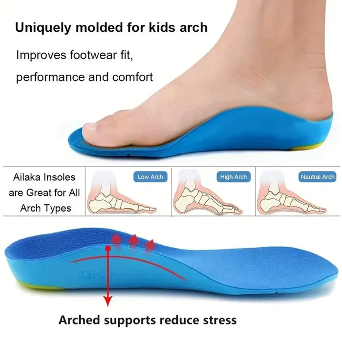 Kids Orthotic Insoles for Flat Feet – Arch Support & Comfort