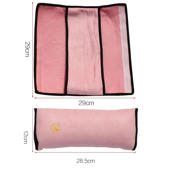 Kids Seat Belt Pillow – Soft Shoulder & Head Support for Car Trips