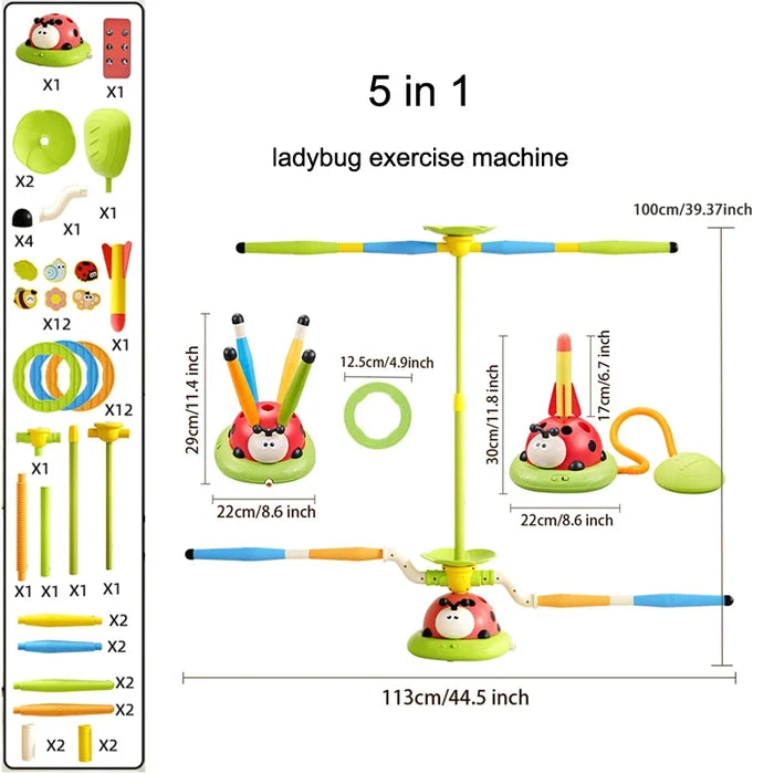 Ladybug Jump Rope Game Toy for Active Kids Play