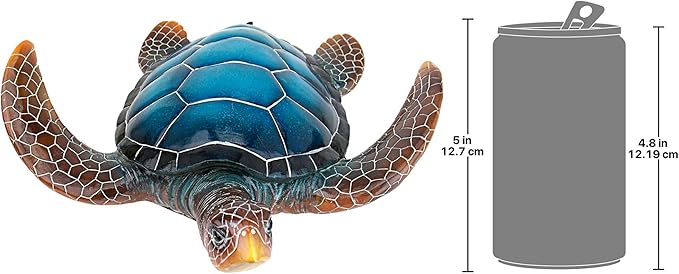Large Sea Turtle Garden Statue - Hand-Cast Stone and Resin Ocean Decor