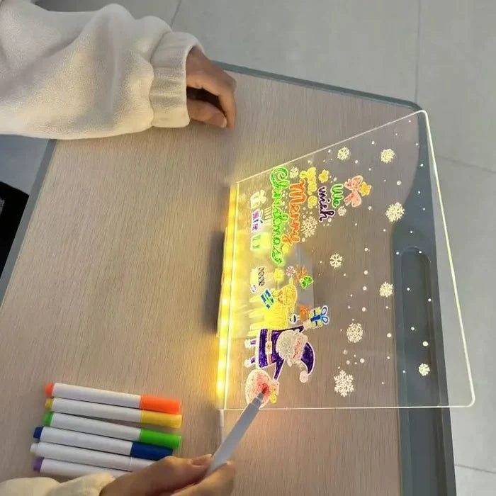LED Acrylic Message Board – Rewritable Glowing Drawing Toy