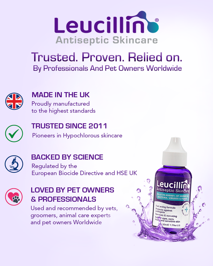 Leucillin Natural Antiseptic Skincare Dropper For Pets (50ml)