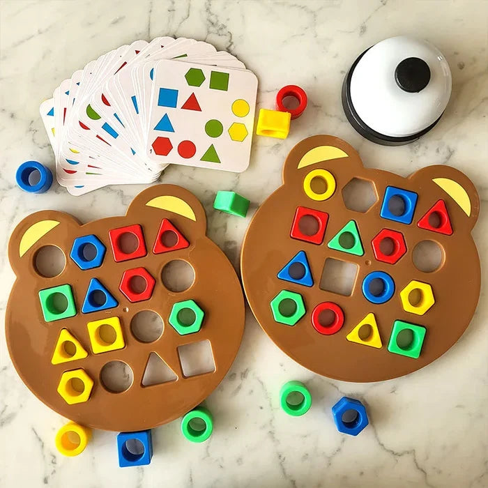 Little Bear Geometry Puzzle – Montessori Learning & Fun