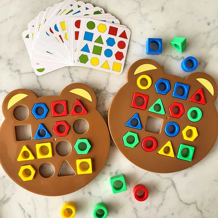 Little Bear Geometry Puzzle – Montessori Learning & Fun