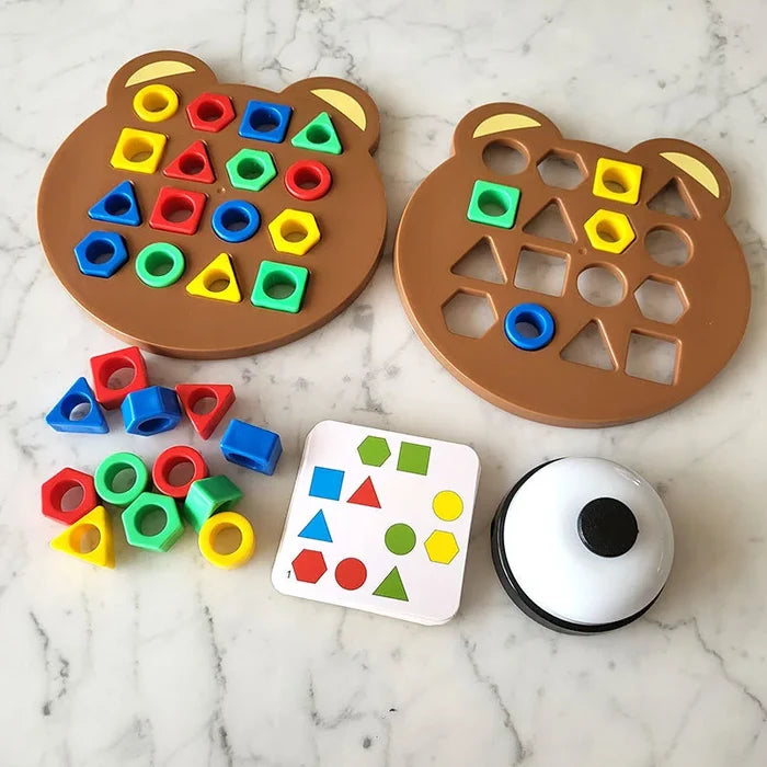 Little Bear Geometry Puzzle – Montessori Learning & Fun