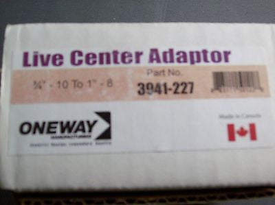 Live Lathe Adaptor by Oneway 3/4x10 to  most popular thread sizes