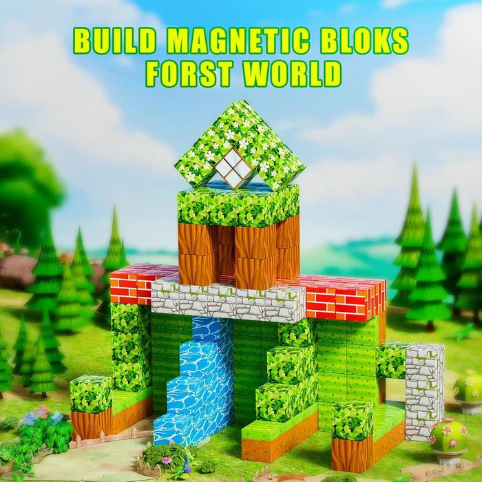 Magnetic Blocks Toy Set – 100PCS STEM Building Fun for Kids