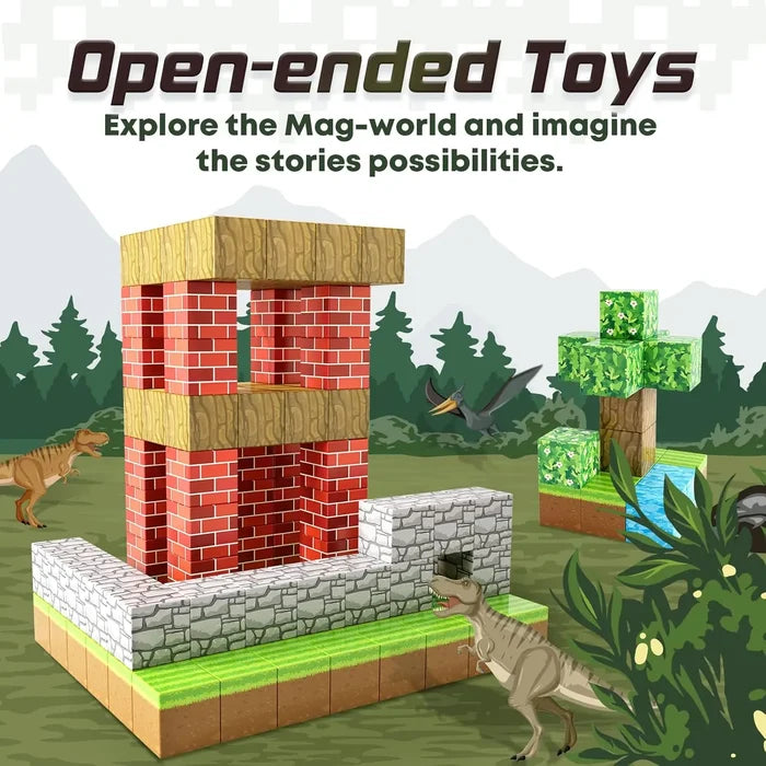 Magnetic Blocks Toy Set – 100PCS STEM Building Fun for Kids