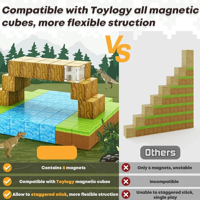 Magnetic Blocks Toy Set – 100PCS STEM Building Fun for Kids