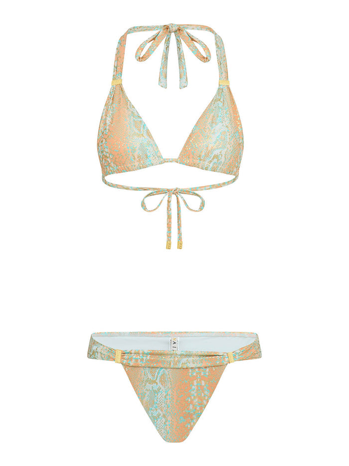Maia Bikini, golden hour snake from the Golden Hour Collection SS26 NAIA Beach