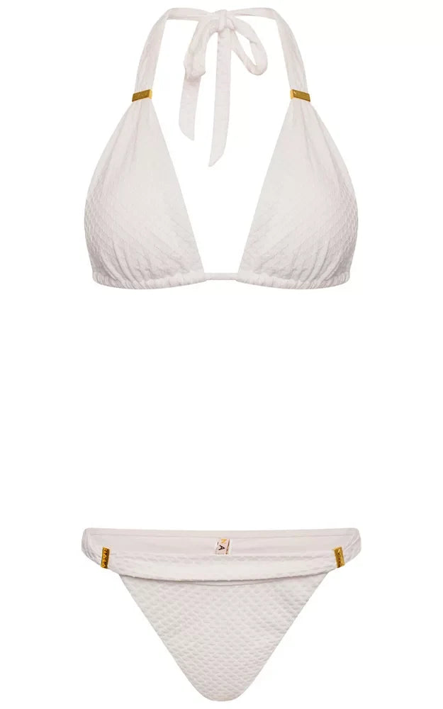 Maia Bikini Top in White Diamond
