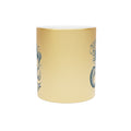 Mermaid Mama Metallic Mug – Fine Line Mermaid Mama & Baby Illustration | 11oz | Gold or Silver Metallic Finish | Mother’s Day Gift for Mermaid Mom