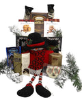 Deluxe Christmas gift box with red-clad nutcracker, chocolates, and holiday treats