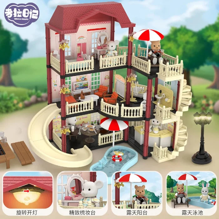 Miniature Dollhouse Princess Castle – Creative Pretend Play