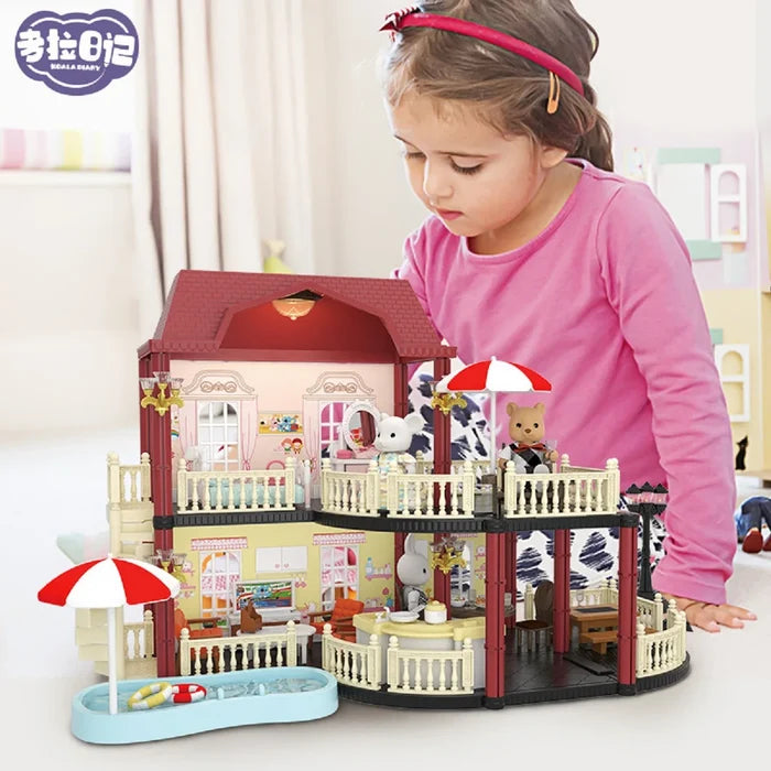 Miniature Dollhouse Princess Castle – Creative Pretend Play