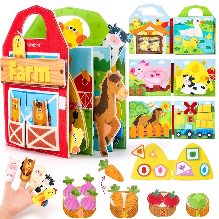 Montessori Busy Board Toys – Farm Animal Learning Fun
