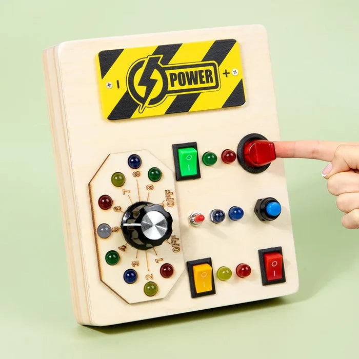 Montessori Busy Board with LED – Fun Learning Toy for Kids