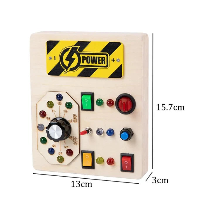 Montessori Busy Board with LED – Fun Learning Toy for Kids