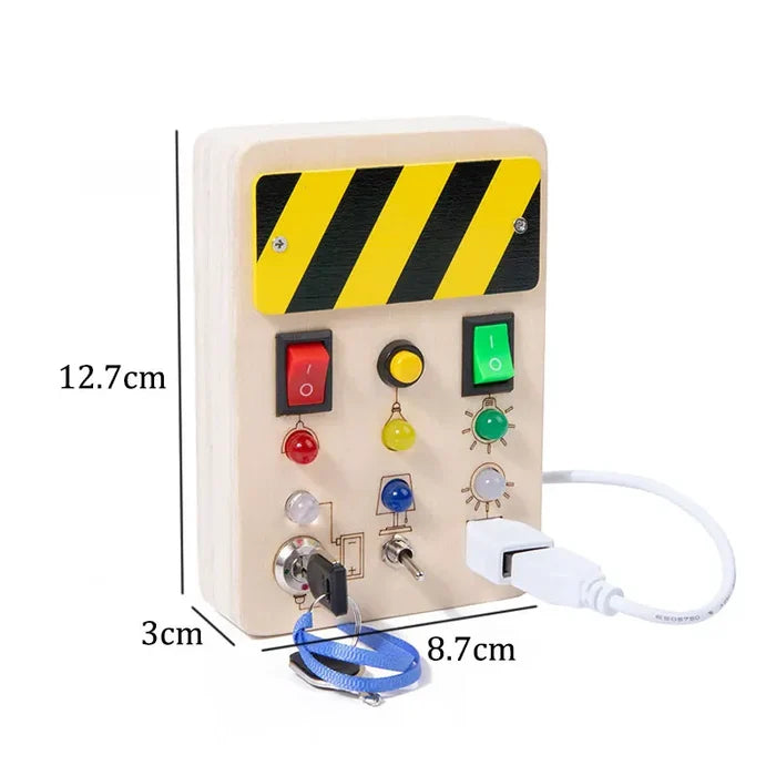 Montessori Busy Board with LED – Fun Learning Toy for Kids