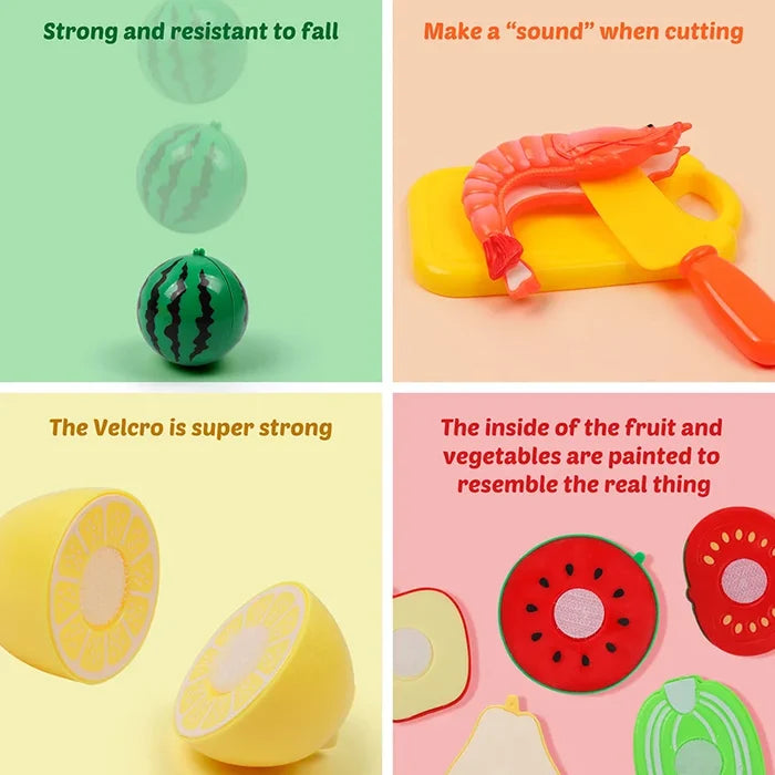 Montessori Fruit Cutting Toy Set for Creative Learning Fun