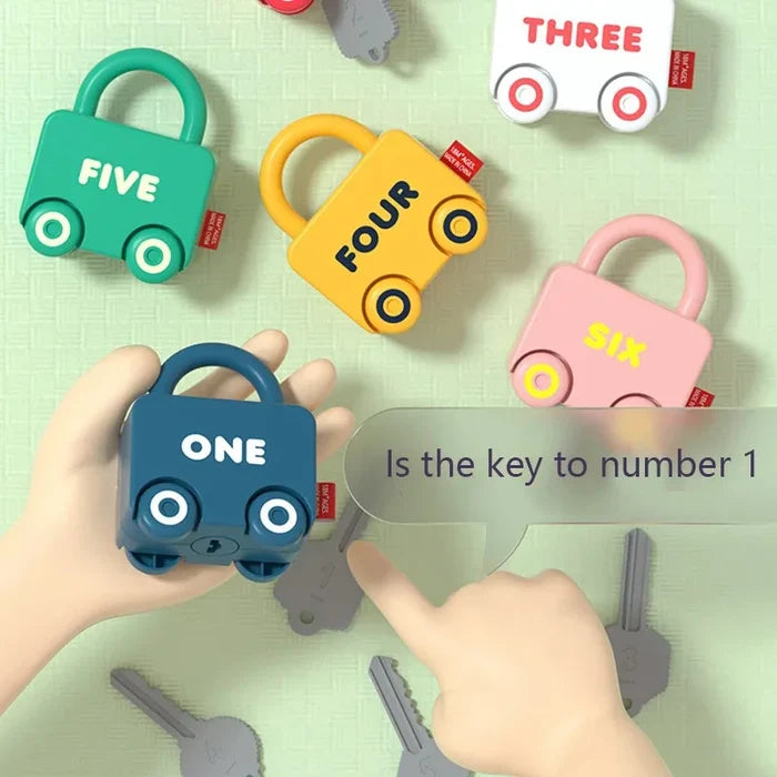 Montessori Lock & Key Toy – Number Learning & Sensory Fun