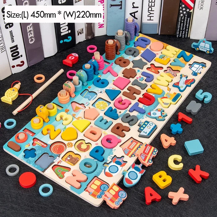 Montessori Math Toy Wooden Puzzle for Early Learning Fun