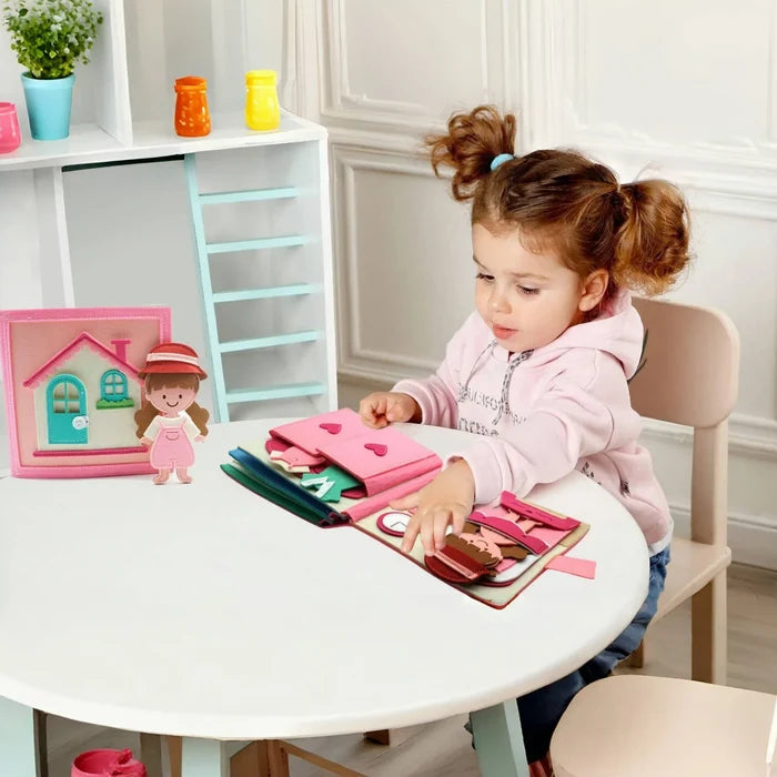 Montessori Quiet Book for Daily Skills & Sensory Learning