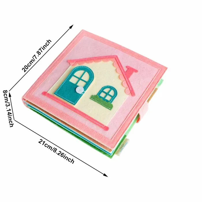 Montessori Quiet Book for Daily Skills & Sensory Learning