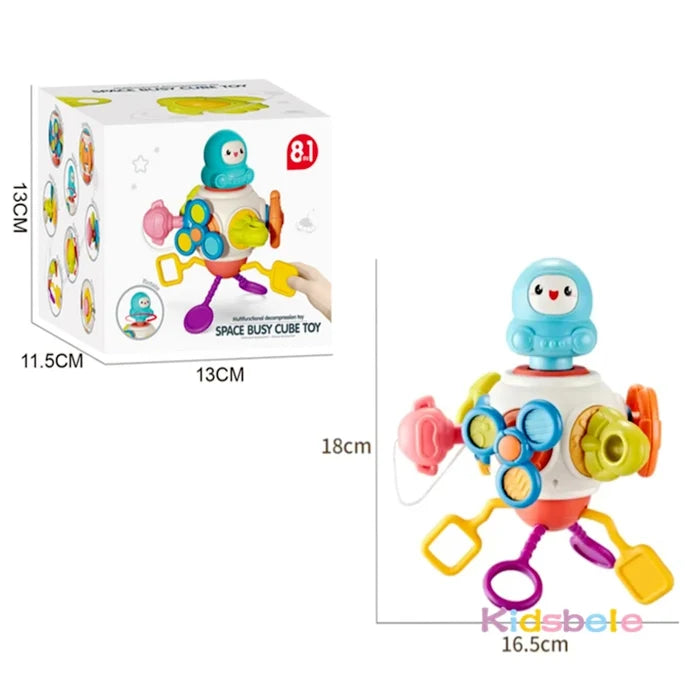 Montessori Sensory Toy for Babies – 8-in-1 Development Cube