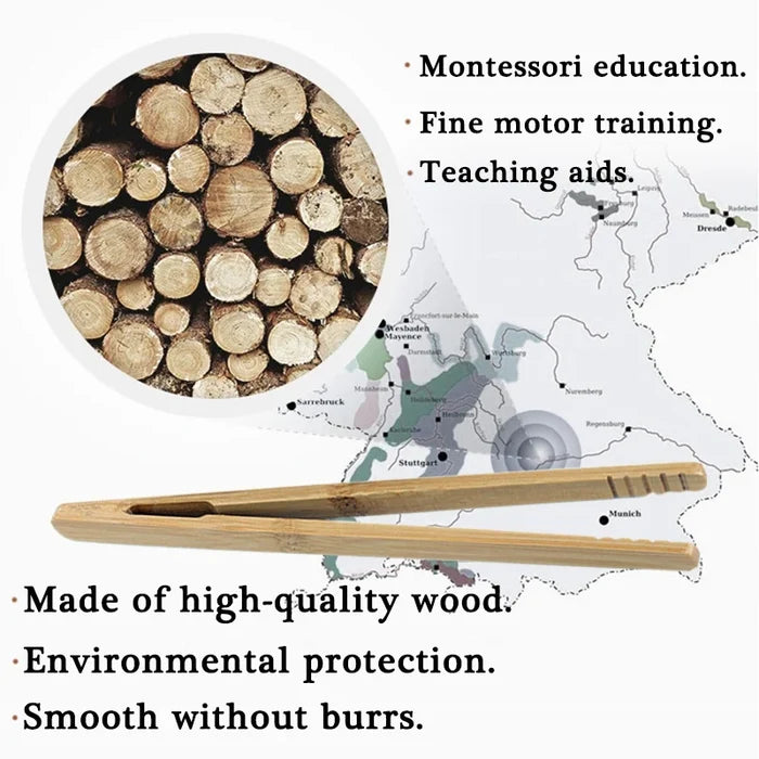 Montessori Wooden Clip Toy – Fine Motor Skill Builder