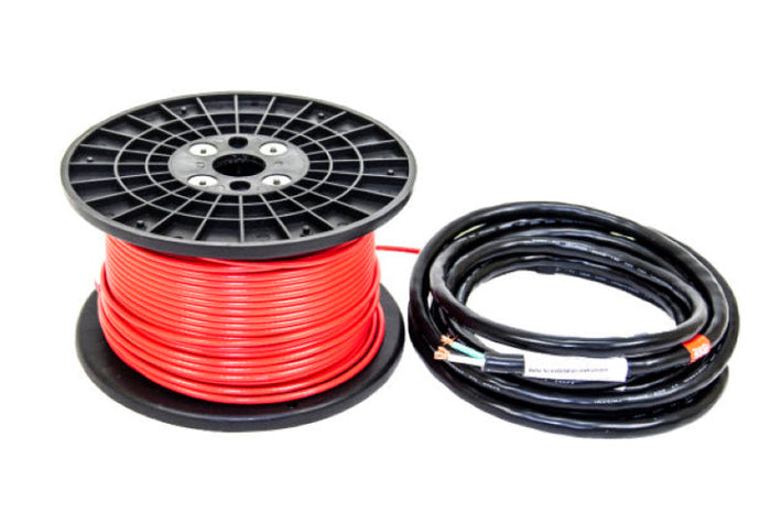Electric Snow and Ice Melt Radiant Heat Cable and controller bundled kit system for driveways, walkways and steps