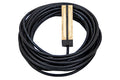Roof gutter moisture sensor for snow and ice melt cable control