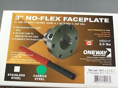 Oneway 4" Carbon Steel Faceplate w/  M33 x 3.5 TPI,  #2391-355CR
