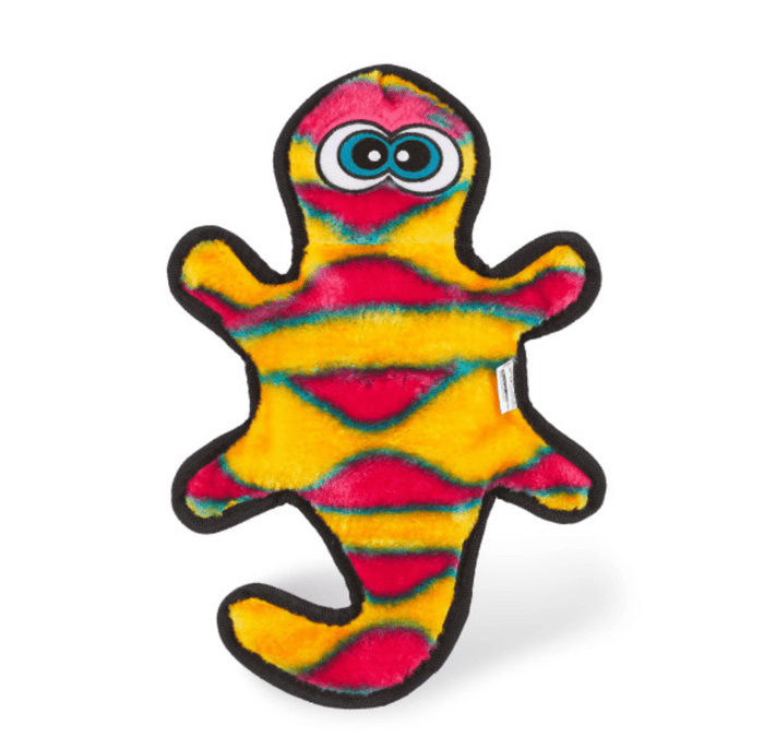Outward Hound Durablez Orange Gecko Medium: 2 Squeakers, No Stuffing - Glad Dogs Nation | ALL Profits Donated