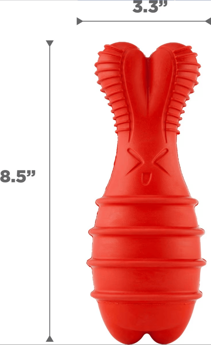 Outward Hound Grunting Fetch Stick Red Bunny Dog Toy - Glad Dogs Nation | ALL Profits Donated