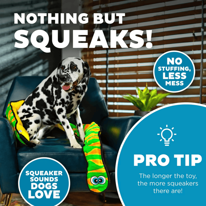 Outward Hound Invincibles Snake Durable Plush Dog Toy Green XXL: 70" - Glad Dogs Nation | ALL Profits Donated