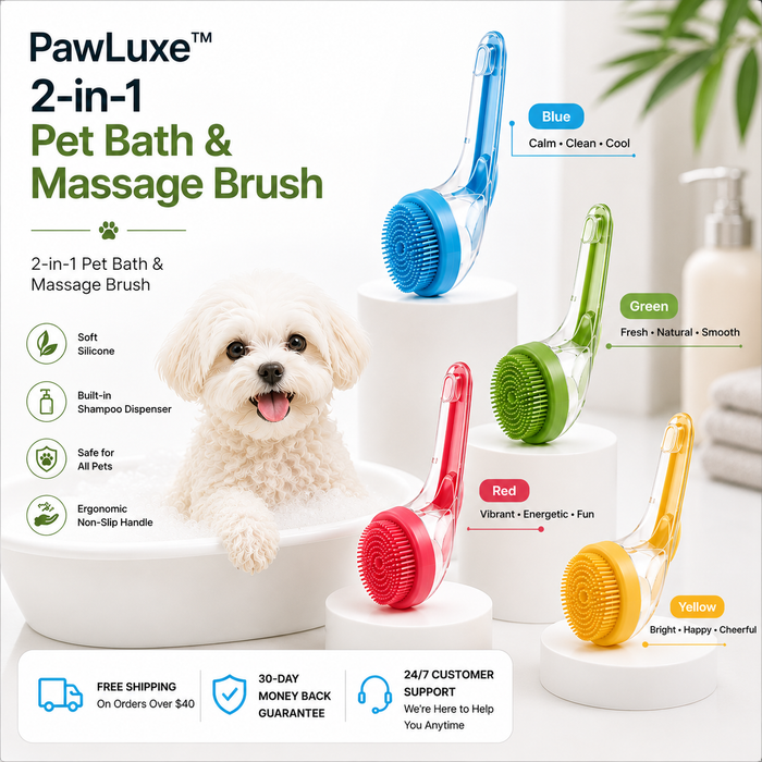 PawLuxe™ 2-in-1 Pet Bath & Massage Brush
