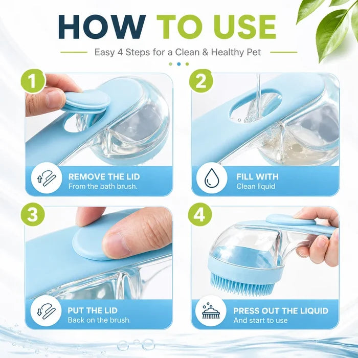 PawLuxe™ 2-in-1 Pet Bath & Massage Brush