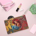Pensacola Mermaid Clutch Bag - Boho Mandala Mermaid Wristlet Clutch in Saffiano PU Leather, Mermaid Gift and Pensacola Souvenir for Her