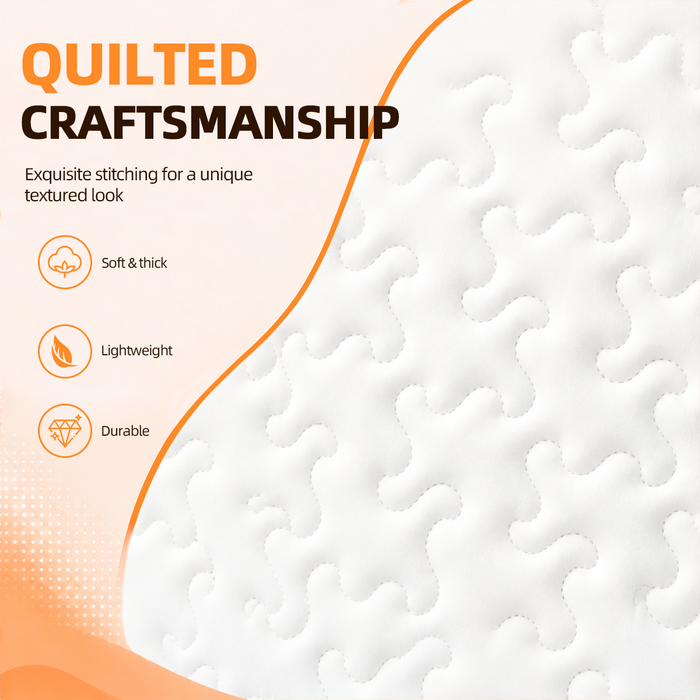 Quilted white fabric texture panel for witch hat