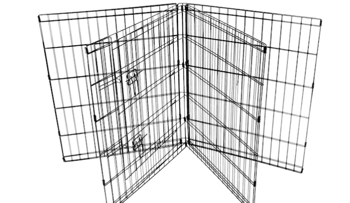 Pet Essentials 30"H x 48"W Black Steel Exercise Pen/X - Pen - Glad Dogs Nation | ALL Profits Donated