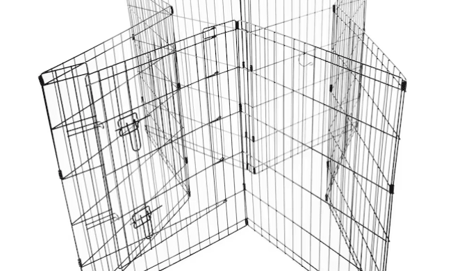 Pet Essentials 30"H x 48"W Black Steel Exercise Pen/X - Pen - Glad Dogs Nation | ALL Profits Donated