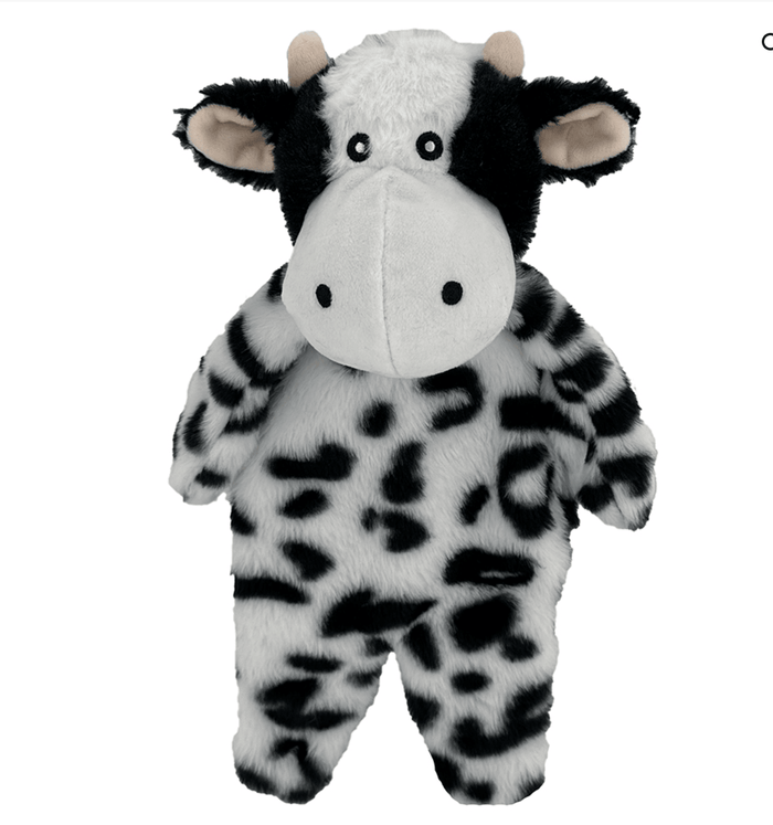 Petlou 13" Floppy Cow Squeaky / Crinkle Lightly Stuffed Dog Toy - Glad Dogs Nation | ALL Profits Donated