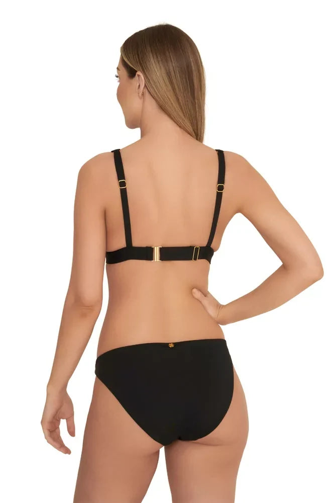 Phoebe Bikini Brief Black And Gold