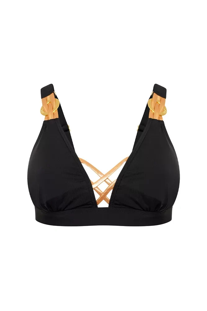 Phoebe Bikini set in black and gold