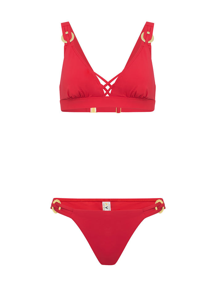Phoebe bikini in fiery red    - SS26 The Golden Hour Collection NAIA Beach