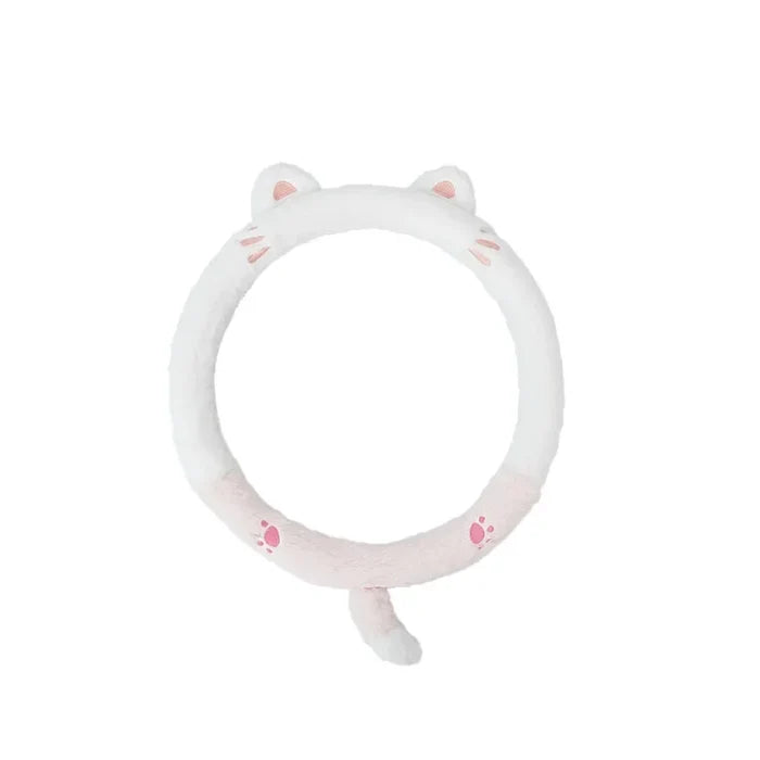 Pink Plush Cat Car Seat Accessories