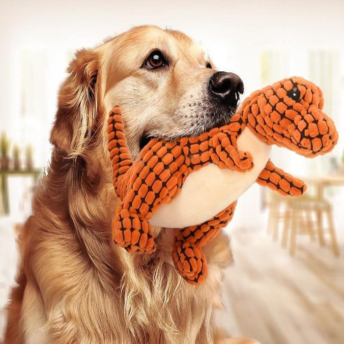 Plush Squeaker Dinosaur Dog Toy