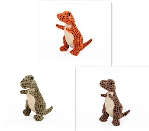 Plush Squeaker Dinosaur Dog Toy